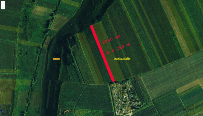 Vand teren Traian in spatele cimitirului, 2000mp, 8x250m, extravilan