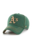 47 brand șapcă de baseball din bumbac MLB Athletics Contrast Stitch culoarea verde, B-CONDT18GWS-DG