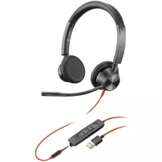 Casti Poly Blackwire C3325-M USB-A Binaural, Microfon (Negru)