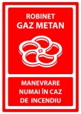 Semn robinet gaz metan manevrare numai in caz de incendiu