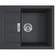 Chiuveta bucatarie Franke S2D 611-62, Tectonite, 620x500mm, adancime Cuva 200mm, Negru