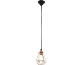 Cumpara ieftin Pendul EGLO Tarbes Auriu Vintage, 1xE27, Inaltime 110cm, Cupru, Metal, Modern, Dormitor/Living, Max 60W, LED