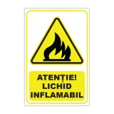 Indicator de avertizare Atenție! Lichid inflamabil