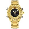 Ceas barbatesc Naviforce Digital Analog Quartz Otel Auriu