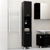 vidaXL Dulap de baie, negru, 30x30x179 cm, lemn prelucrat