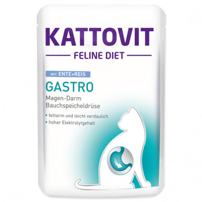 Kattovit Gastro Pungă rață + orez 85 g foto