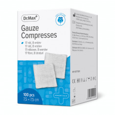 Dr. Max Comprese non-sterile 7.5 x 7.5cm, 100 bucati