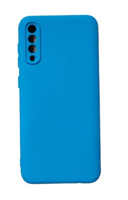 Husa silicon antisoc cu microfibra Samsung A70 Albastru Ocean foto