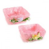 Cumpara ieftin Set 2 cosuri din fibre naturale roz 17x17x6 cm