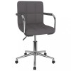 VidaXL Scaun de bucătărie pivotant, gri taupe, material textil