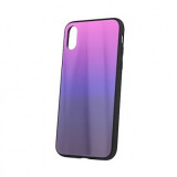 Husa Silicon Glass AURORA Samsung J415 Galaxy J4 Plus Roz / Negru