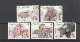 Filipine 2001-Fauna,,serie 5 valori,dantelate,MNH,Mi.3229-3233, Nestampilat