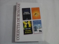 (Colectia de romane) 4 romane: CRANIUL DE CRISTAL (Manda Scott) / DULCE GHINION (Kevin Alan Milne) / PRIMA REGULA (Robert Crais) / URME
