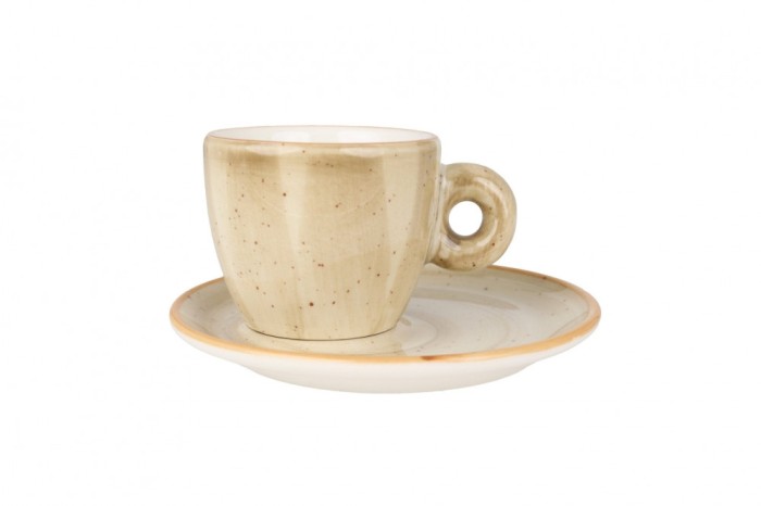 Bonna Aura Terrain - Ce&Egrave;ti de espresso &Egrave;i farfurie - 70.0 cc - Por&Aring;&pound;elan - 6er set