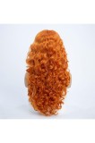 Păr fals lung portocaliu galben ondulat pentru carnaval Halloween cosplay costum 24"