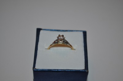 INEL AUR galben si alb 18K + 1 Diamant = 0.37ct. - Model Solitaire - De logodna! foto