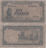 1959 (15 IX), 10 francs (P-30b.10) - Congo Belgian