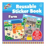 Carte cu stickere reutilizabile Ferma pentru copii, 150 abtibilduri