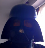 Darth Vader Star Wars masca sau decor plastic Marime Universala ...intergalactic, 10 Ani, Nero