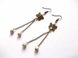 cercei howlite cu accesorii bronz 36843
