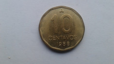 Argentina 10 centavos 1988 foto