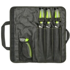 Trusa Mustad Pentru Filetat 3cutite+ascutitor Green foto