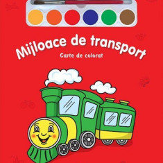 Miracolul culorilor. Mijloace de transport (carte de colorat + acuarelă + pensulă) - Board book - *** - Prut