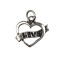Pandantiv din argint 925, inima love