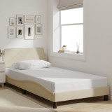 VidaXL Cadru de pat fără saltea, crem, 100x200 cm, textil
