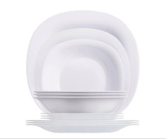 Set serviciu de masa Luminarc Carine 19 piese Alb Resigilat Handy KitchenServ