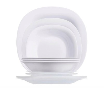 Set serviciu de masa Luminarc Carine 19 piese Alb Resigilat Handy KitchenServ foto
