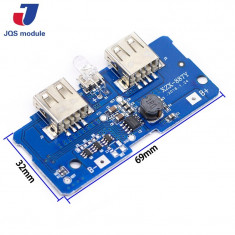 Sursa 5V 2A Step Up Boost 2A Dual USB Output 1A input foto