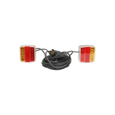 Set lampi LED magnetice pentru remorca, fisa 7 pini, cablu intre stopuri de 2,5m, cablu fisa 7.5m 12V Cod: BK69079