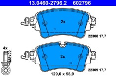 ATE 13.0460-2796.2 set placute frana,frana disc foto