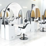 Consolă coafor frizerie oglindă coafor LED ramă din aluminiu 200x120 STD