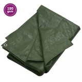 Prelata Impermeabila Verde 4x6m, 180 g/m&sup2;, HDPE, Protectie Gradina, Camping, Constructii, cu Ocheti Aluminiu, vidaXL