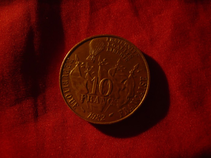Moneda 10Fr 1982 Franta - Comemorativa - Gambetta cal apr NC
