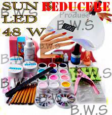 +CADOU-Kit CROC unghii false-Set manichiura LED,lampa roz LED gel uv12 GELURI foto