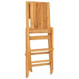 Scaune de gradina pliante, 8 buc., 47x61x90 cm, lemn masiv tec