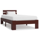 Cumpara ieftin Cadru de pat, maro inchis, 90 x 200 cm, lemn masiv de pin