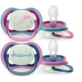 Suzeta Philips AVENT Ultra Air NightTime SCF376/14, 6-18 luni, 2 buc, multicolor