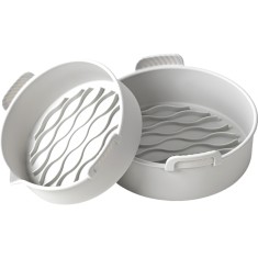 Set 2 tavi din silicon ecologic pentru air fryer Cyrax, temperatura maxima 230 grade, reutilizabile, reciclabile, cu manere anti-alunecare, fund antia