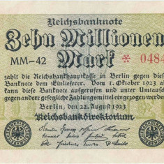 1923 (22 VIII), 10.000.000 mark (P-106a/1) - Germania - stare aUNC!