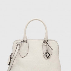 Tory Burch poseta de piele culoarea alb