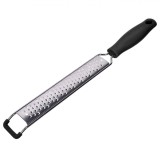 Razatoare manuala din otel inoxidabil cu maner negru, pentru parmezan, legume si fructe, 33 cm