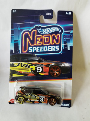 bnk jc Hot Wheels 2023 - `99 Honde Civic Type R - Neon Speeders 4/8 foto