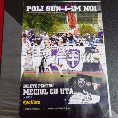 program Poli Timisoara - Dunarea Calarasi