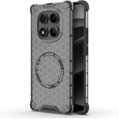 Husa transparenta Xiaomi Redmi Note 14 Pro 4G Techsuit HoneyComb Shield MagSafe, negru foto