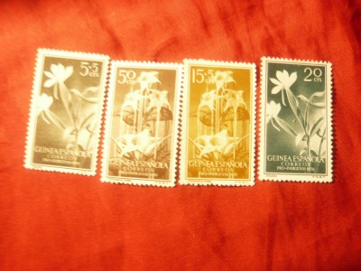 Serie Guineea Spaniola 1956 - Flora , 4 valori foto