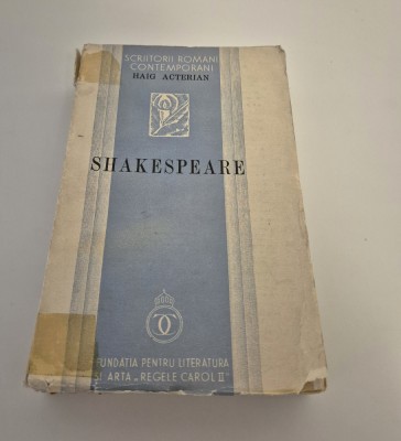 Carte veche Haig Acterian Shakespeare foto